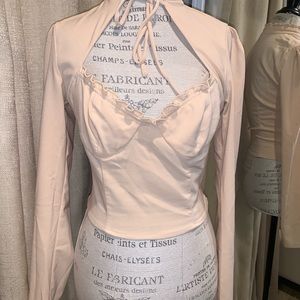 Forever 21 Corset Style Long Sleeve Top